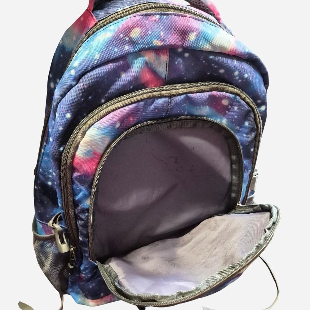 Galaxy Print Multi-Compartment Tech Backpack - Picture 5 of 7